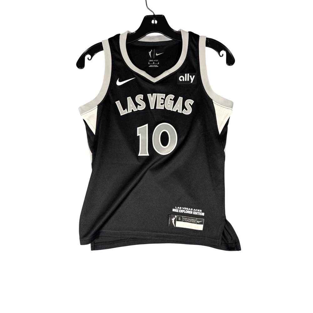 Nike Las Vegas Aces Kelsey Plum 10 WNBA Explorer Edition Jersey Black Kids Small